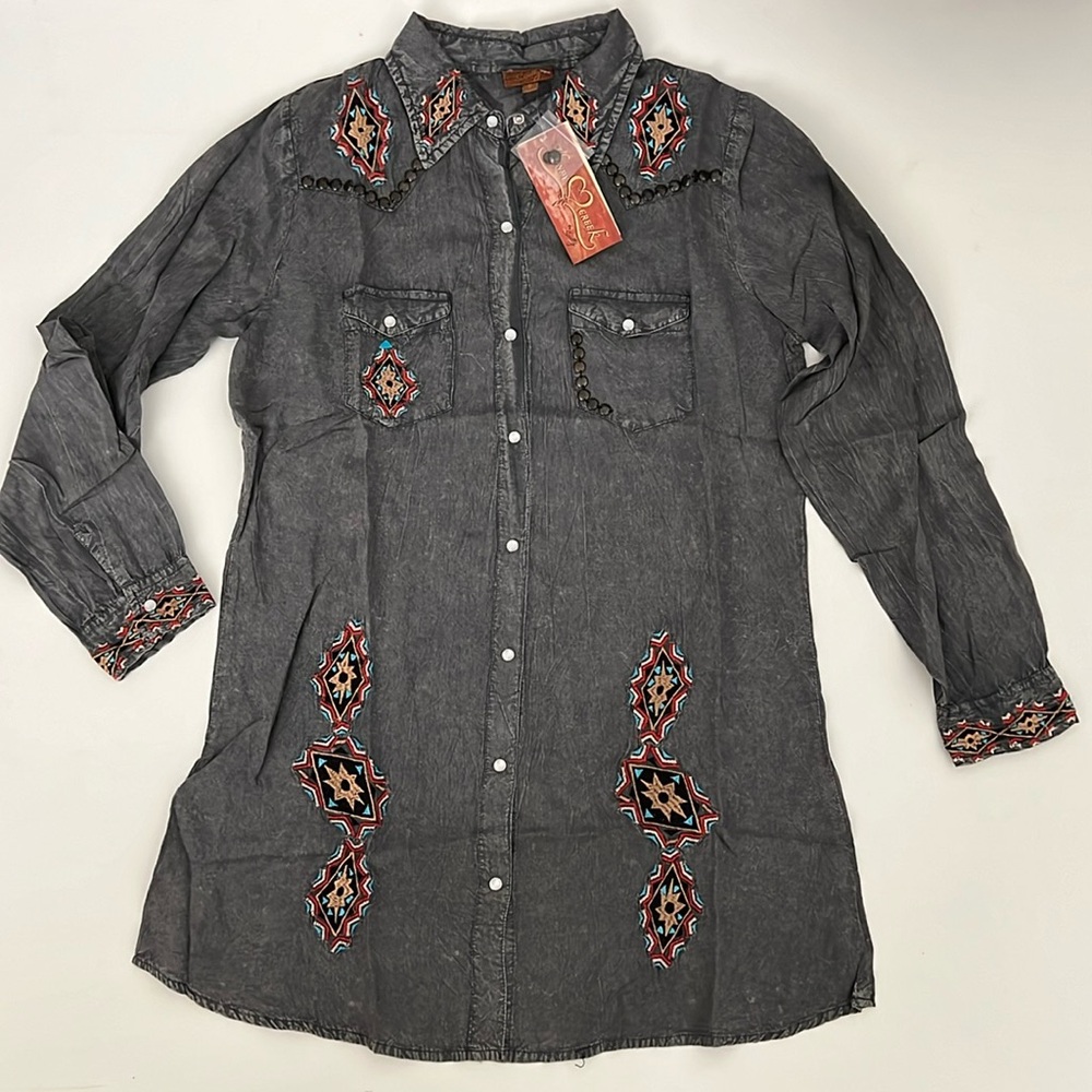Scully Western Yoke And Nailhead Blouse - NWT - Picture 4 of 13